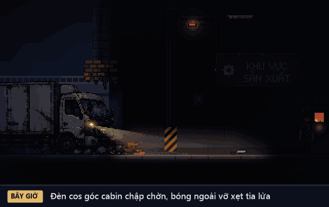 Đèn xe tải: một bóng cos còn sáng, bóng ngoài vỡ